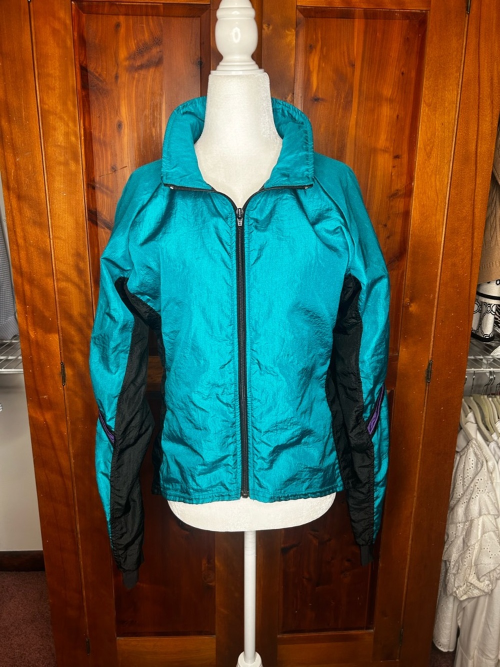 Sunbuster Vintage 80's Front Zip Windbreaker Lightweight Jacket Walking Hiking
